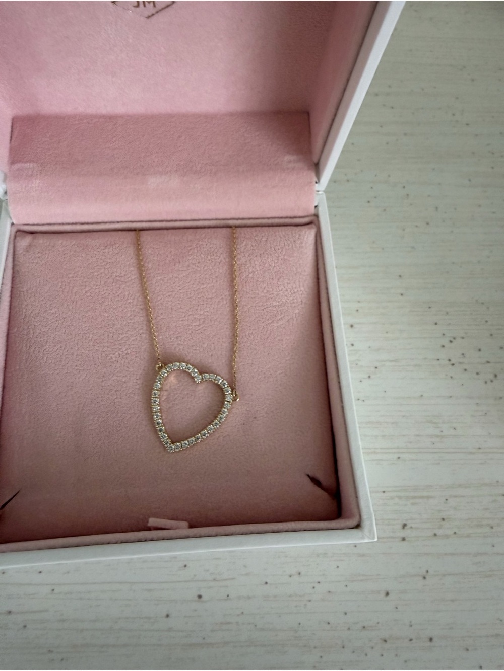 Jennifer Meyer Large Diamond Open Heart Necklace